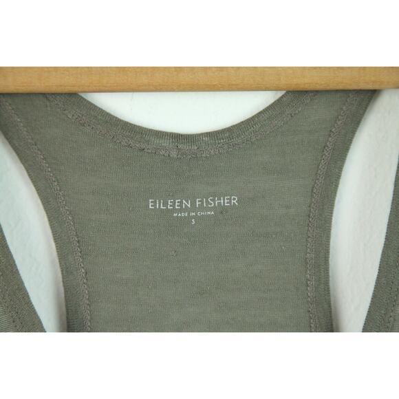 Eileen Fisher Womens Small 100% Linen Slub Knit Racerback Tank Top Lagenlook - Picture 2 of 6